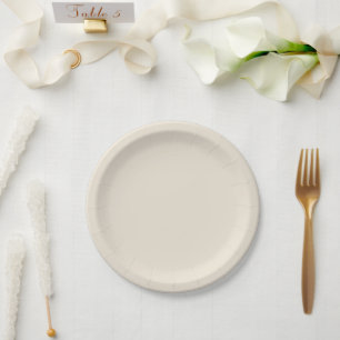 Trendy Oatmeal Beige - Paper Plates