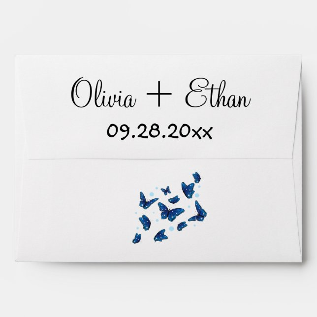 trendy of colourful Butterflies Envelope (Back (Top Flap))