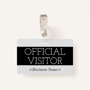Trendy "OFFICIAL VISITOR" Badge ID Badge