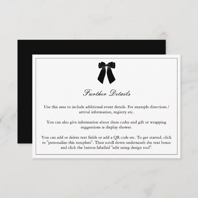 Trendy Old Money Aesthetic Bridal Shower QR Code Enclosure Card (Front/Back)