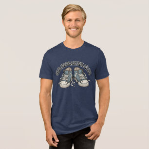 Trendy Old Sneaker Club Design  Tri-Blend Shirt