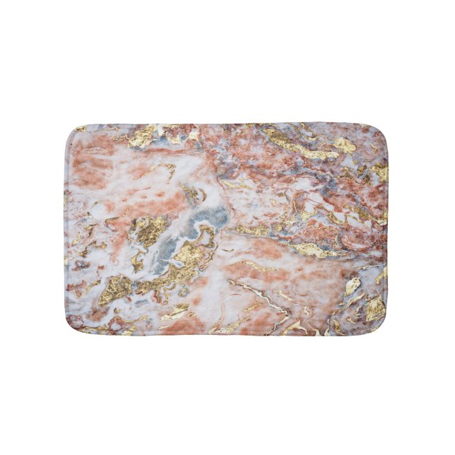 Trendy Ombre Marble Pattern Bath Mat (Front)