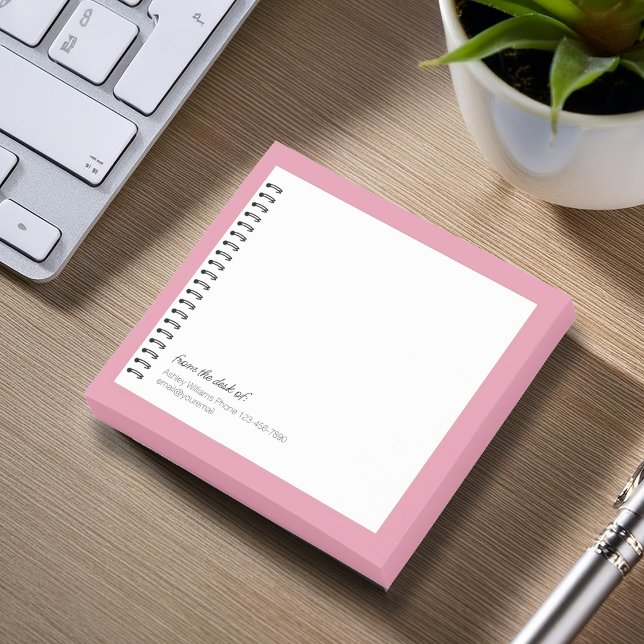 Trendy Oncologist Faux Spiral Paper Monogram Notes (Creator Uploaded)