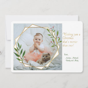 Trendy Open Fram Photo Holiday Card