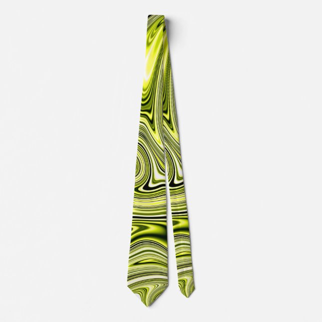 Trendy Orange Marble Swirl Tie (Front)