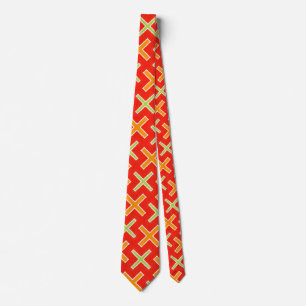 Trendy Orange pattern Tie