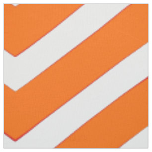 Trendy Orange white  chevron Pattern cool fabric
