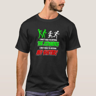 Trendy Outrun The Zombie Halloween Humour Premium T-Shirt
