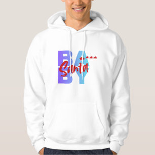Trendy Oversized 'BA Santa' Lettering Christmas Ho Hoodie