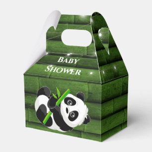 Trendy Panda Bear Bamboo Baby Shower  Favour Box