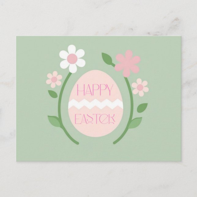 Trendy pastel easter postcard  (Front)