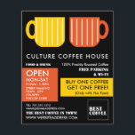 Trendy Pastel Mug Icons Barista, Café, Coffeehouse Flyer<br><div class="desc">Trendy Pastel Mug Icons Barista,  Café,  Coffeehouse Advertising Flyers By The Business Card Store.</div>