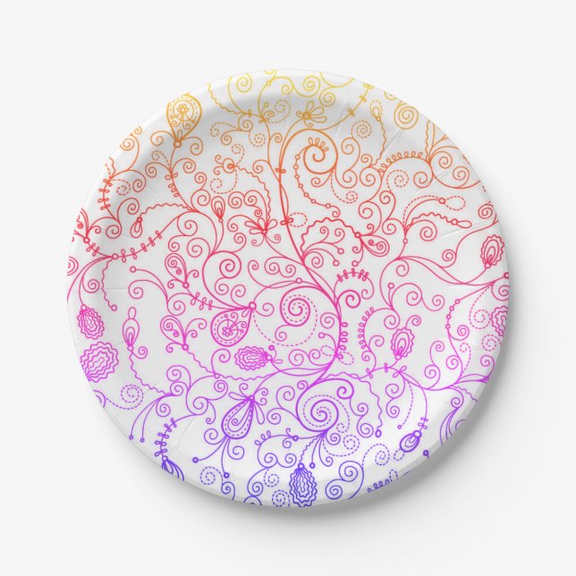 Trendy Pastel Party Plates (Front)