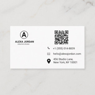 Trendy Pastel Watercolor Splatter QR Code Business Card