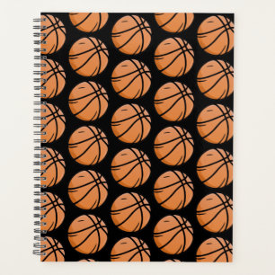 Trendy Pattern Basketball player and coach black Planner