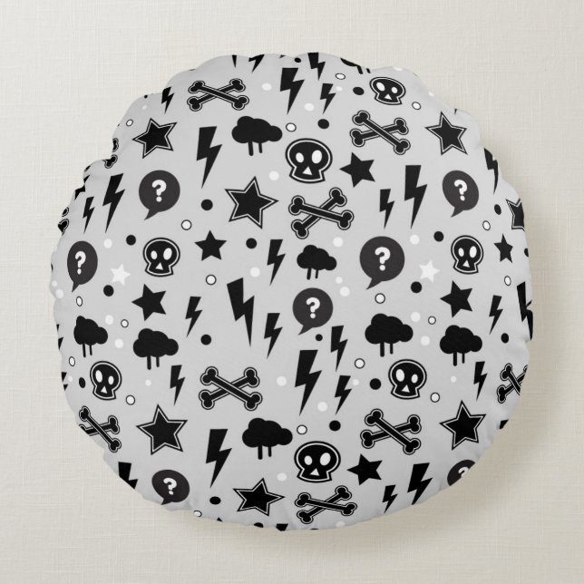 Trendy pattern round cushion (Front)