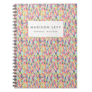 Trendy Patterned Personalised Journal Notebook