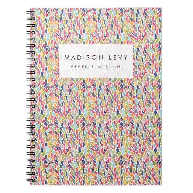 Trendy Patterned Personalised Journal Notebook (Front)