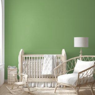 Trendy Pea Green Solid Colour Elegant Wallpaper