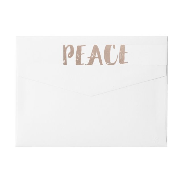 Trendy Peace Wraparound Holiday Labels (Back)