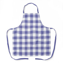 Trendy Periwinkle Blue White Gingham Check Pattern