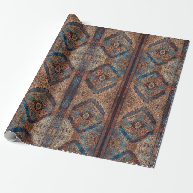 Trendy Persian Beautiful Old Pattern Collection Wrapping Paper (Unrolled)