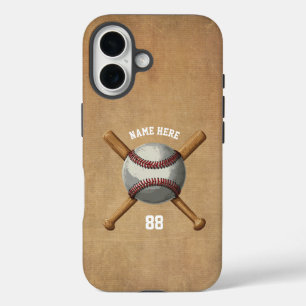 Trendy Personalised Baseball Name and Number       iPhone 16 Case
