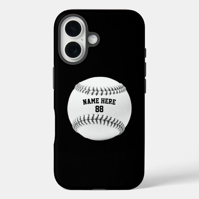 Trendy Personalised Baseball Name and Number       Case-Mate iPhone Case (Back)