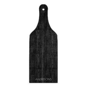 Trendy Personalised Black Wood Cutting Board