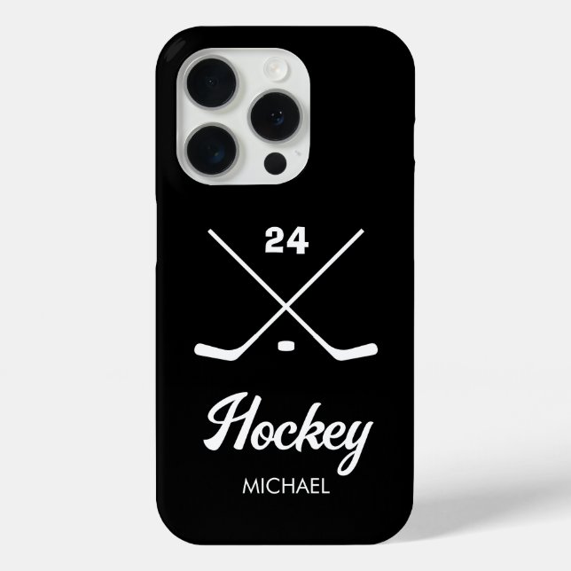 Trendy Personalised Hockey Player Name Number      Case-Mate iPhone Case (Back)