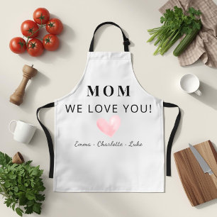 Trendy Personalised Mum We Love You Apron