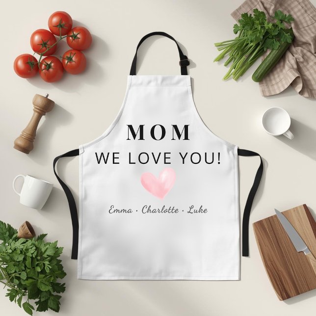 Trendy Personalised Mum We Love You Apron (Creator Uploaded)