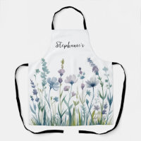 Trendy Personalised Name Watercolor Wildflower