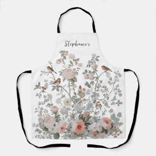Trendy  Personalised Name wildflowers & birds      Apron