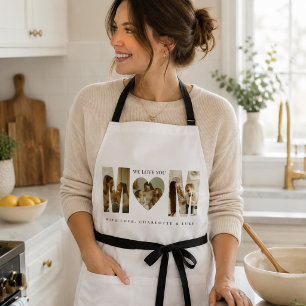 Trendy Personalised Photo WE LOVE YOU Mum Apron