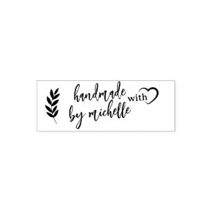 Trendy Personalised Stylish Handmade With Love     Self-inking Stamp