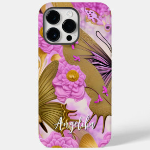 Trendy Personalised with Butterflies Case-Mate iPhone 14 Pro Max Case