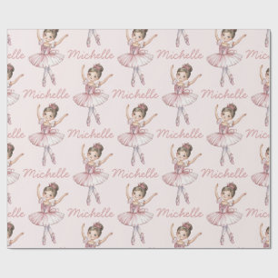 Trendy Personalized ballet Ballerina dancer Wrapping Paper
