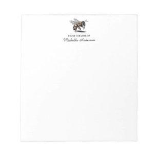 Trendy Personalized From the Desk of Honey Bee     Notepad
