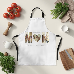 Trendy Personalized Photo WE LOVE YOU Mom Apron