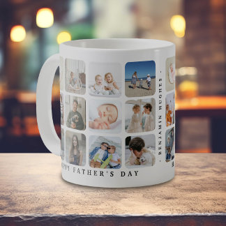 Trendy Photo Collage 'Happy Father's Day' Gift Coffee Mug