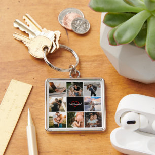 Trendy Photo Collage Key Ring