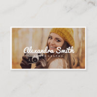 trendy photo frame white text photography
