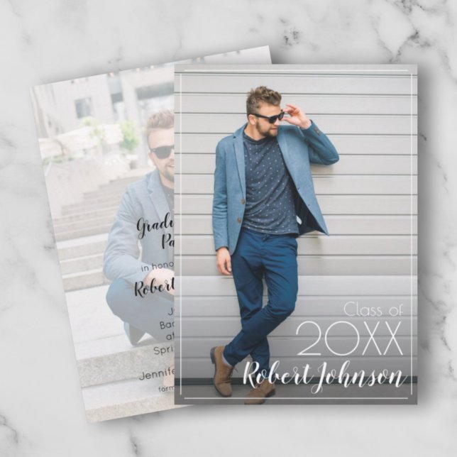 Trendy Photo Graduation Announcement (Creator Uploaded)