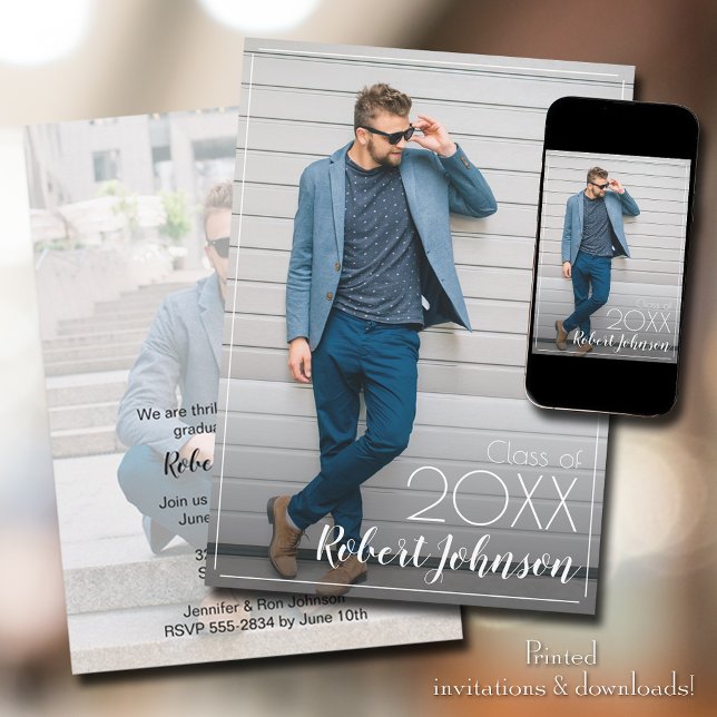 Trendy Photo Graduation Invitation (Creator Uploaded)
