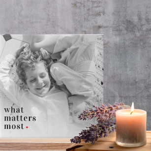 Trendy Photo & What Matters Most Positive RedQuote Ceramic Tile