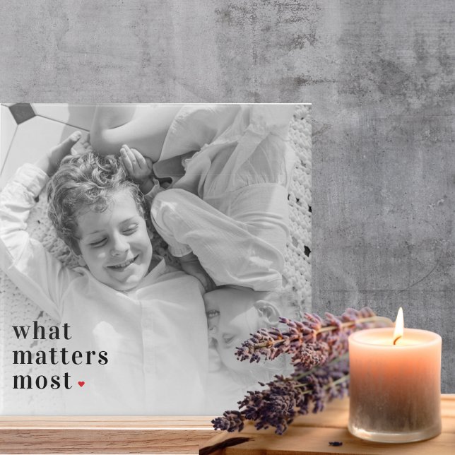 Trendy Photo & What Matters Most Positive RedQuote Ceramic Tile (Creator Uploaded)