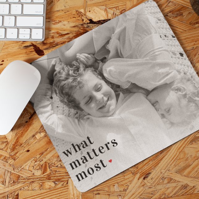Trendy Photo & What Matters Most Positive RedQuote Mouse Pad (Creator Uploaded)