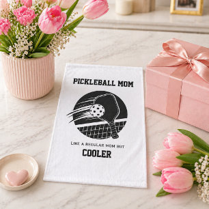 Trendy Pickleball Mum Gift Sports Hand Towel