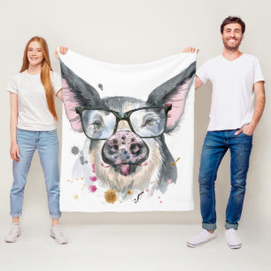 Trendy Pig Fleece Blanket